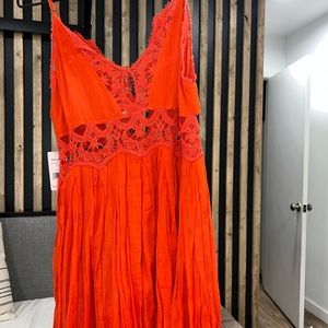 Free people dress, orange/coral